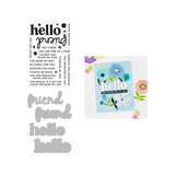 Hero Arts, Clear Stamps & Dies Bundle, Hello Friend (WB1186)
