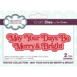 Creative Expressions Shadowed Craft Die By Sue Wilson, Festive May Your Day Be Merry & Bright