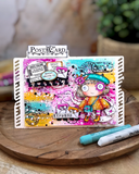 AALL And Create A7 #TP-1377 Photopolymer Clear Stamp Set, Paper Hug by Janet Klein