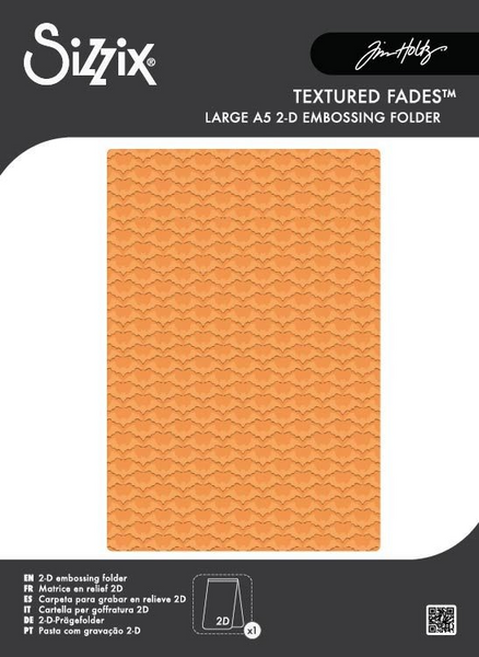 Sizzix, 2D Texture Fades Embossing Folder Large/A5 1PK, Vault Batground by Tim Holtz (667238)