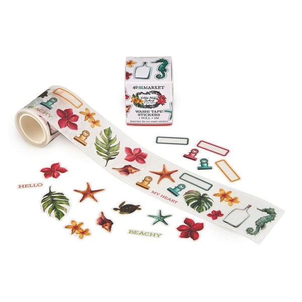 49 And Market Washi Sticker Roll, Vintage Artistry Sunburst (SUN-24838)