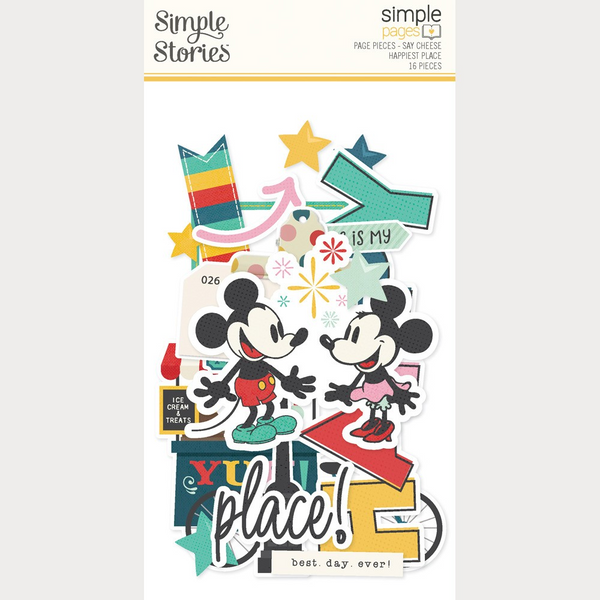 Simple Stories, Simple Pages Page Pieces, Say Cheese Happiest Place (26234)