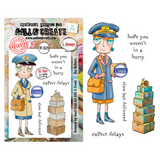 AALL And Create A7 #TP-1379 Photopolymer Clear Stamp Set, Dee Delivers by Janet Klein