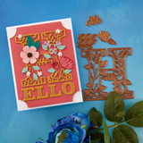 Spellbinders Etched Dies, Small Die Of The Month, Blooming Hello (DOM-DEC24)