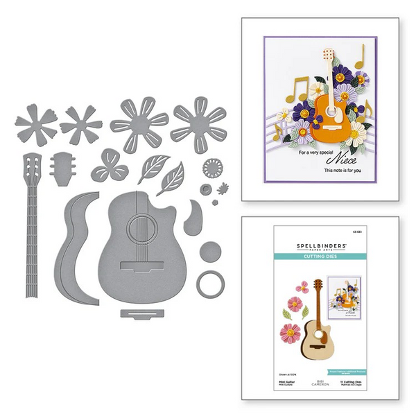 Spellbinders, Mini Guitar Etched Dies by Bibi Cameron (S3-551)