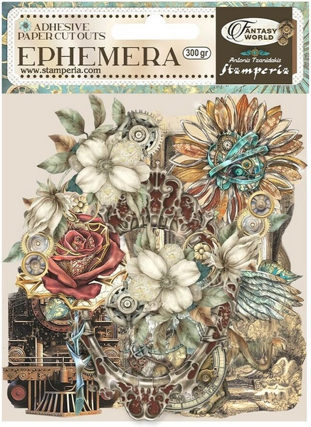 Stamperia, Adhesive Cardstock Ephemera Paper Cut Outs, Sir Vagabond in Fantasy World (DFLCT40)
