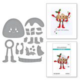 Spellbinders Etched Dies from the Dancin' Christmas Collection, Dancin' Figgy Pudding (S4-1315)