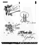 Tim Holtz Cling Stamps 7"X8.5", Holiday Greetings