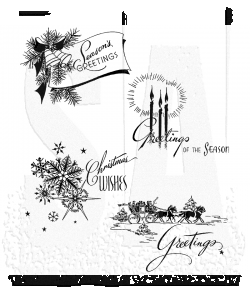 Tim Holtz Cling Stamps 7"X8.5", Holiday Greetings