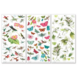49 And Market, Rub-On Transfer Set 6"X12", Kaleidoscope, Botanical (KAL-27198)
