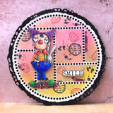AALL & Create, 6"x6"Stencil, #237, Twirl Pop, Designed by Autour De Mwa & Co.