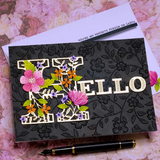 Spellbinders Etched Dies, Small Die Of The Month, Blooming Hello (DOM-DEC24)