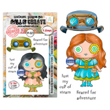 AALL & Create, #TP-1372, A7 Clear Stamp, Designed by Janet Klein, Geared For Adventure