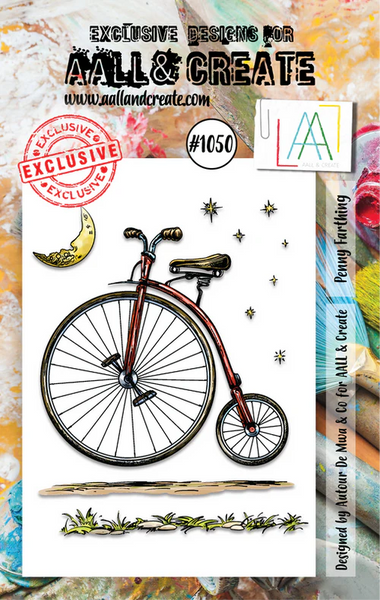 AALL And Create, #1050, A7 Photopolymer Clear Stamp Set by Autour De Mwa & Co., Penny Farthing