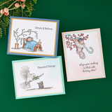 Spellbinders, House Mouse Cling Rubber Stamp, Sending Peace (RSC-076)