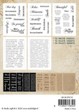 Studio Light, Hazel Eaton, Sweet Bee Memories, A6 Sticker Paper Pad, Sentiments (HE-SB-STIC35)