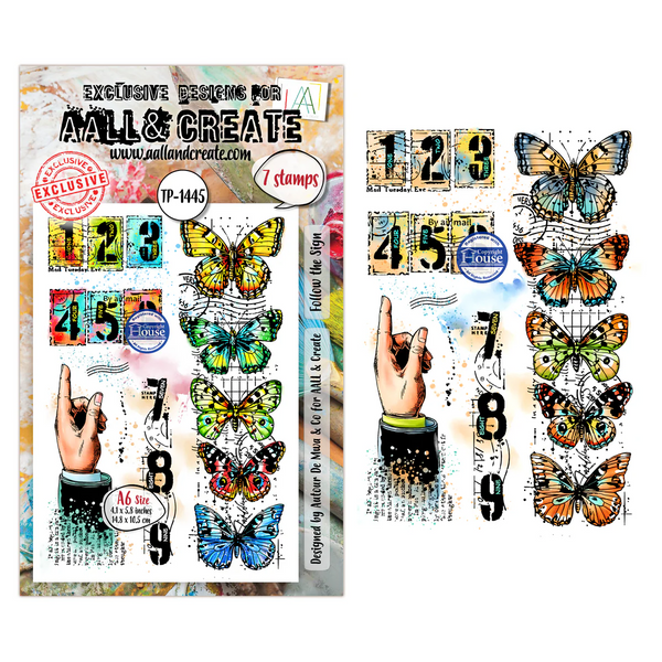 AALL And Create A6 #TP-1445 Photopolymer Clear Stamp Set, Follow the Sign by Autour De Mwa & Co.