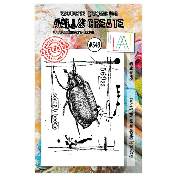 AALL & Create, #549, Scarab Beetle, A7 Clear Stamp, Designed by Bipasha BK