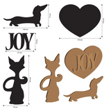 Stamperia, Crafty Shapes, Furry Friends, Dog And Cat Silhouette (KLSM67)