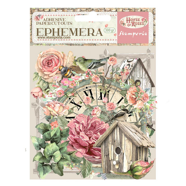 Stamperia, Adhesive Ephemera, House Of Roses (DFLCT62)