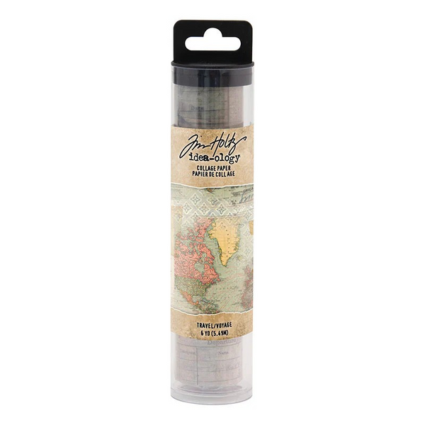 Tim Holtz Idea-Ology Collage Paper 6"X6yds, Travel (TH93950)