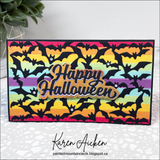 Karen Burniston, Dies, Slim Pattern Plate, Bats (1208)