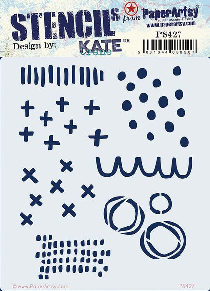 PaperArtsy, Kate Crane, PA Stencil 427