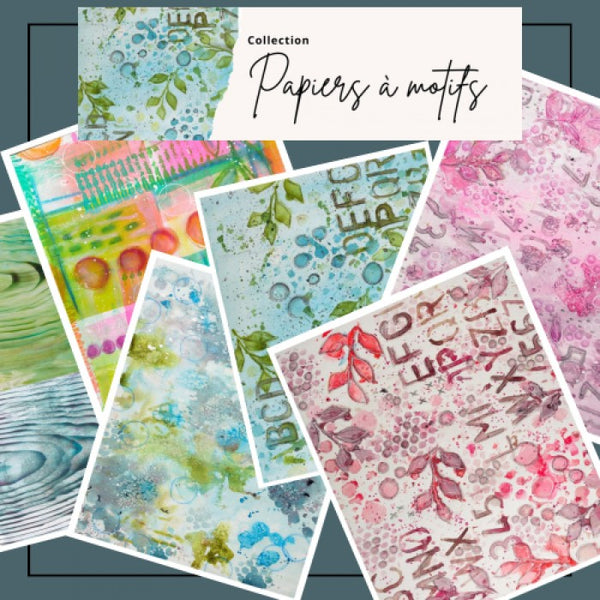 Ronron Designs, Marika Lemay Paper Collection, Collage Papers (RRE-008) - Scrapbooking Fairies