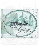 Tim Holtz Cling Stamps 7"X8.5", Holiday Greetings