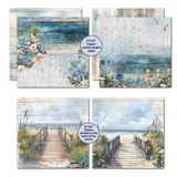 3Quarter Designs, Coastal Boardwalk, 12x12 Design Paper & Diecuts Set
