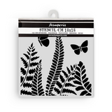Stamperia, Stencil 7"X7", Daisy Art, Fern (KSTDQ131)