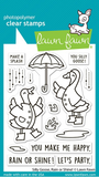 Lawn Fawn, Clear Stamps 3"X4", Silly Goose Rain or Shine! (LF4072)