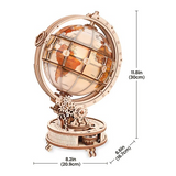 ROKR 3D Wooden Puzzle, Luminous Globe (Electric Version)