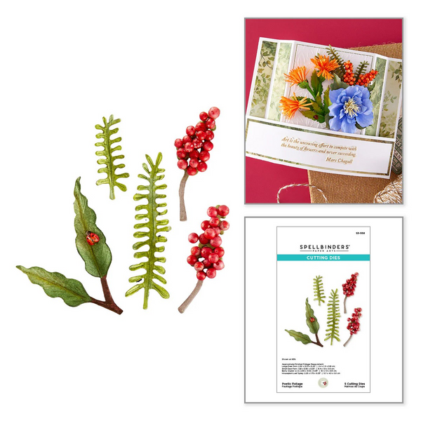 Spellbinders, Poetic Foliage Etched Dies by Susan Tierney-Cockburn (S3-558)