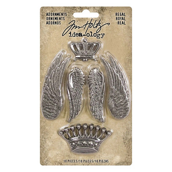 Tim Holtz Idea-Ology, Metal Adornments 10/Pkg, Regal (TH92903)
