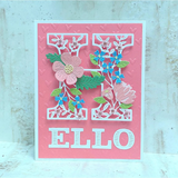 Spellbinders Etched Dies, Small Die Of The Month, Blooming Hello (DOM-DEC24)