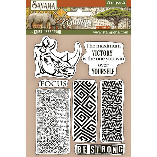 Stamperia, HD Natural Rubber Stamp, 5.5"X7", Savana, Grafiti (WTKCC210)