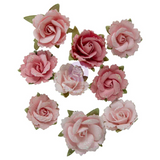 Prima Marketing, Buttons & Keepsakes by Frank Garcia Enveloped Roses Dimensional Flowers (684730)