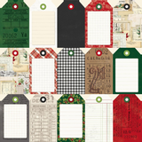 Simple Stories, Simple Vintage Believe Double-Sided Cardstock 12"X12", Tag Elements (#25510)