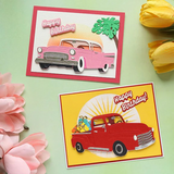 Spellbinders, Etched Dies By Mindy Eggen, Muscle Car, Timeless Truck, Classic Road Legends (S4-1446)