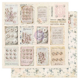 Prima Marketing, Double-Sided Paper Pad 8"X8" 32/Pkg, Buttons & Keepsakes By Frank Garcia (982362)