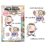 AALL & Create, #931, Mr & Mrs, A7 Clear Stamp, Designed by Janet Klein