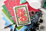 Sizzix, Clear Stamps Set 16PK w/7PK Framelits, Poinsettia Trio by 49 and Market (667015)