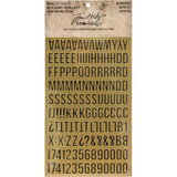 Tim Holtz Idea-Ology, Metallic Stickers, Alpha Gold (TH93560)