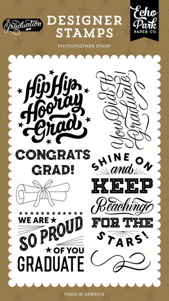 Echo Park Paper, Clear Stamps, Graduation, You Did It (GR298044)