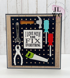 Karen Burniston, Clear Stamps, Tool Time Sayings (CS036)