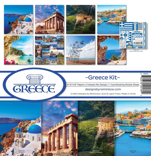Reminisce Collection Kit 12"X12", Greece Kit (GRE-200)