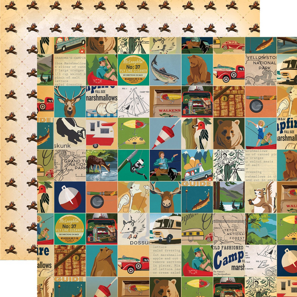 Carta Bella, Gone Fishing, Double-Sided Cardstock 12"X12", Multi-Journaling Cards (CBGC85004)