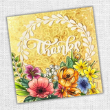 Paper Rose, Dies, Hand Lettered, Thanks (25606)