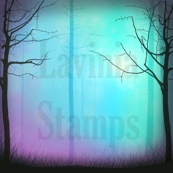 Lavinia Stamps, SceneScapes, 6x6 Matte Card, Turquoise Glow